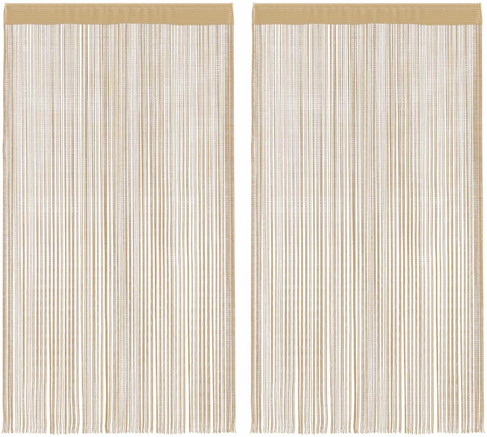 Virvelinės užuolaidos, 2vnt., 140x250cm, smėlio spalvos