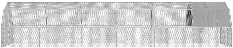vištienos bėgimas su stogu 2,5x12x2,25 m cinkuoto plieno