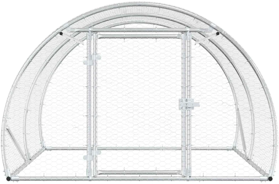 Vištų būdas Sidabrinė 200 x 150 x 100 cm Galvanizuotas plienas