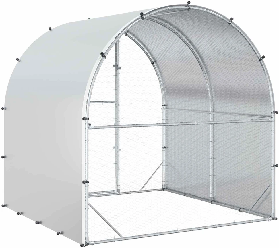 Vištų būdas Sidabrinė 200 x 200 x 200 cm Galvanizuotas plienas