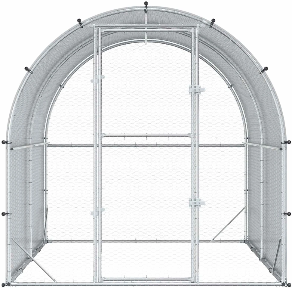 Vištų būdas Sidabrinė 200 x 200 x 200 cm Galvanizuotas plienas