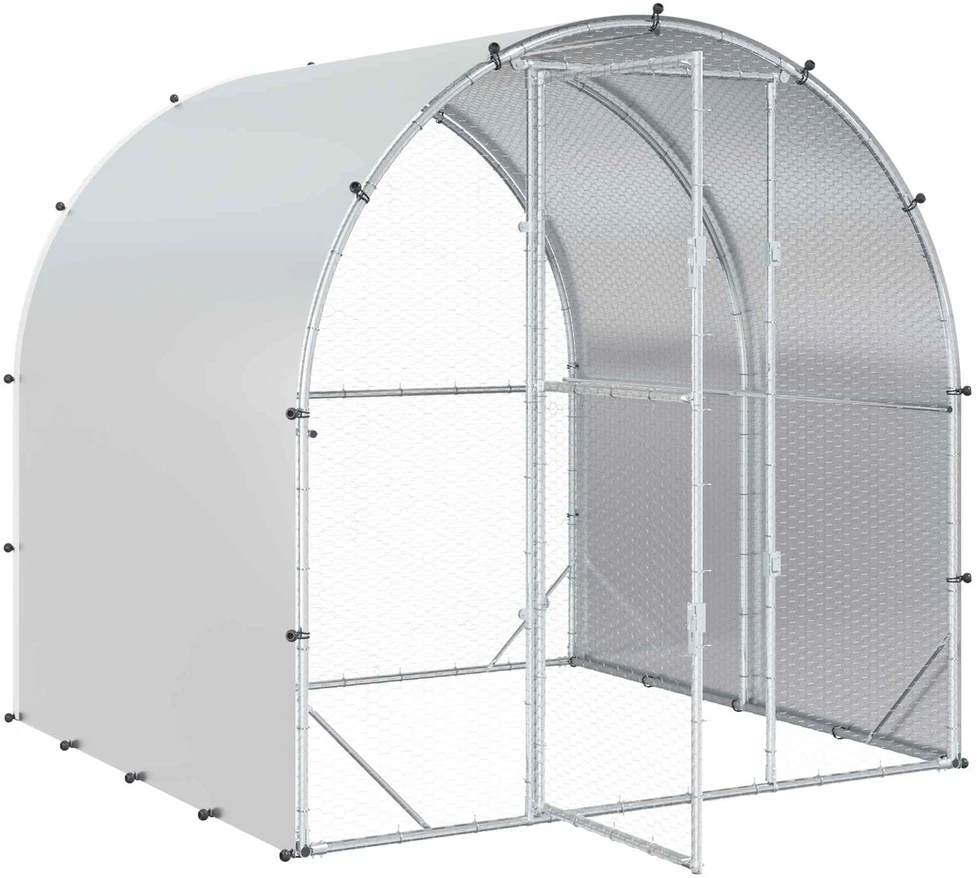 Vištų būdas Sidabrinė 200 x 200 x 200 cm Galvanizuotas plienas