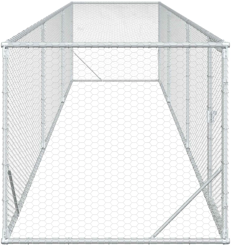 Vištų kiemas Sidabrinė 500 x 100 x 100 cm Galvanizuotas plienas
