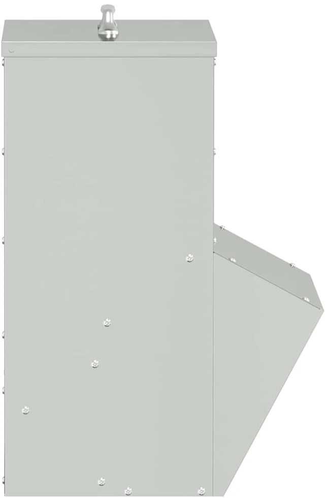 Vištų lesykla Sidabro 20 x 25 x 35 cm Cinkuota plienas