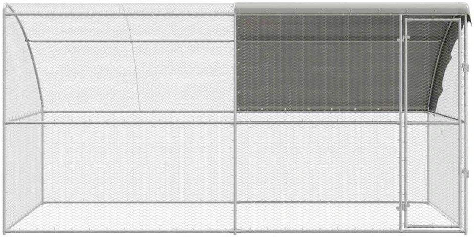 Vištų narvas su 1 durimis 2 vnt. Sidabro 400x200x200cm