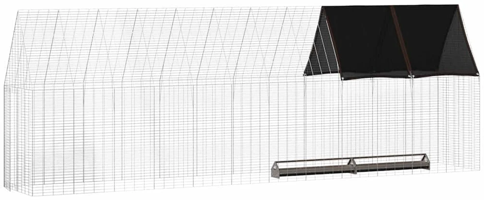 Vištų narvas 2 vnt. Sidabrinė 600 x 100 x 210 cm
