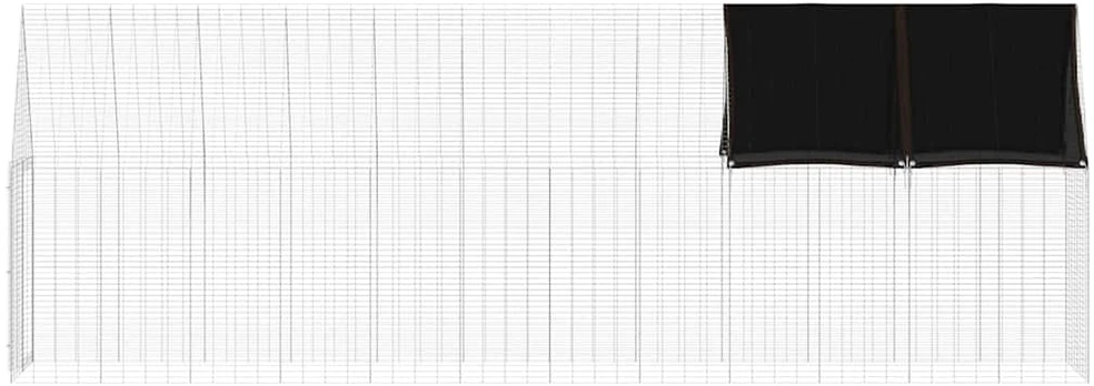 Vištų narvas 2 vnt. Sidabrinė 600 x 100 x 210 cm