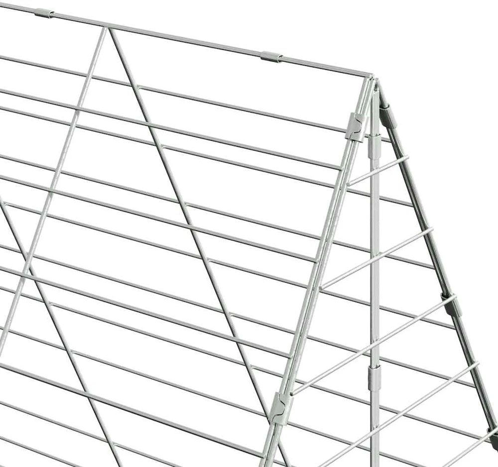 Vištų narvas 2 vnt. Sidabrinė 600 x 100 x 210 cm