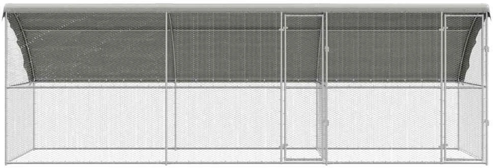 Vištų narvas 3 vnt. Sidabrinė 600 x 200 x 200 cm