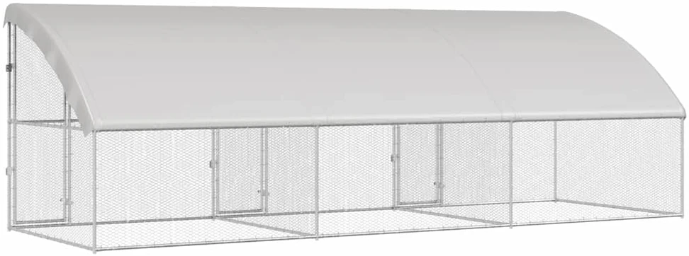 Vištų narvas 3 vnt. Sidabrinė 600 x 200 x 200 cm