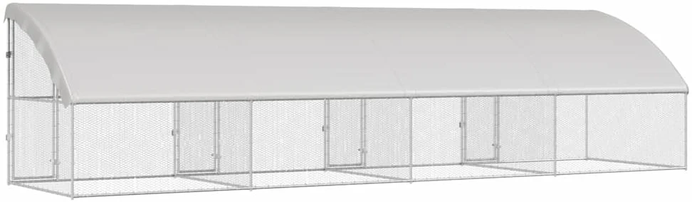 Vištų narvas 4 vnt. Sidabrinė 800 x 200 x 200 cm
