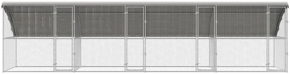 Vištų narvas 4 vnt. Sidabrinė 800 x 200 x 200 cm