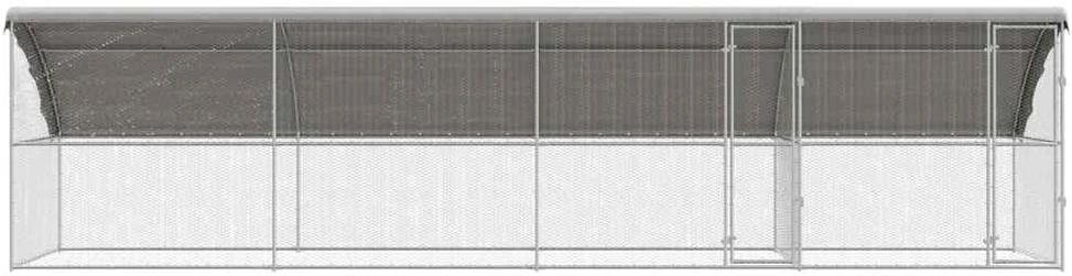 Vištų narvas 4 vnt. Sidabrinė 800 x 200 x 200 cm