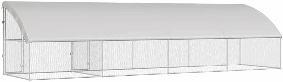 Vištų narvas 4 vnt. Sidabrinė 800 x 200 x 200 cm