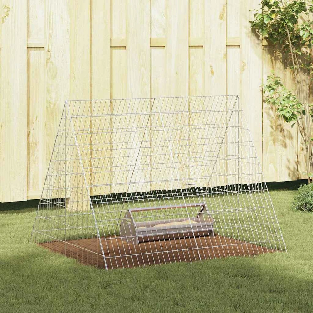 Vištų narvas Sidabrinė 110 x 100 x 85 cm Galvanizuotas plienas