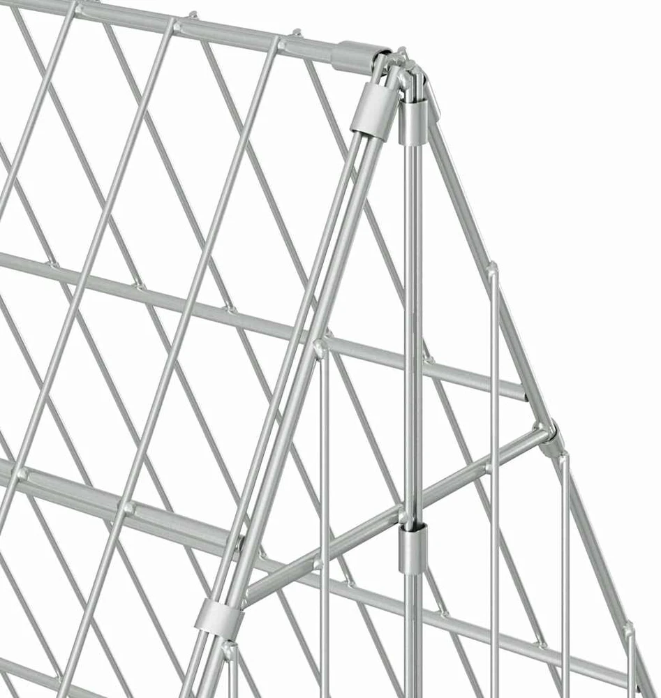 Vištų narvas Sidabrinė 215 x 100 x 85 cm Galvanizuotas plienas
