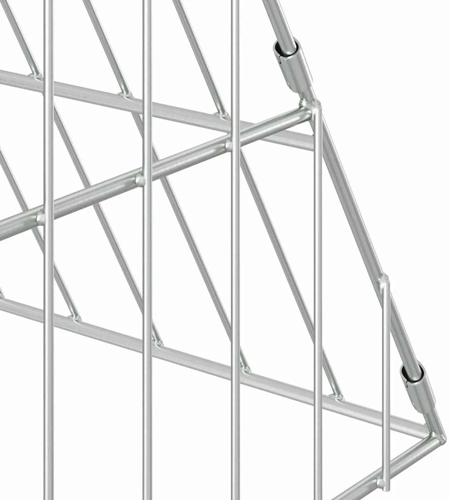 Vištų narvas Sidabrinė 215 x 100 x 85 cm Galvanizuotas plienas