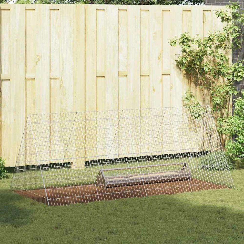 Vištų narvas Sidabrinė 215 x 100 x 85 cm Galvanizuotas plienas