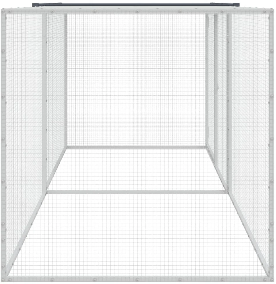 Narvas viščiukams su stogu, antracito, 203x98x90cm, plienas
