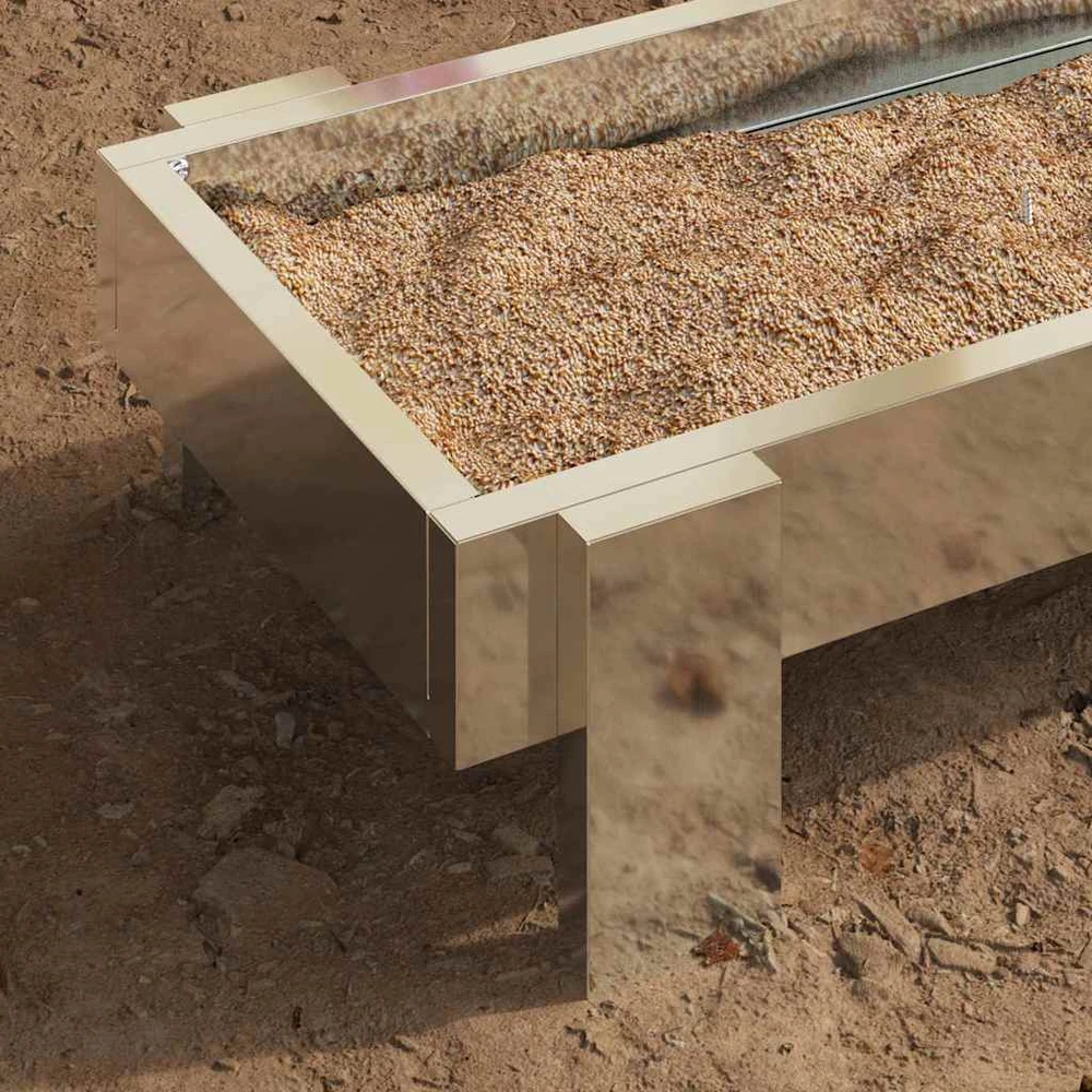 Vištų šėrimo iškas Sidabro 80 x 28 x 13.5 cm Cinkuota plienas