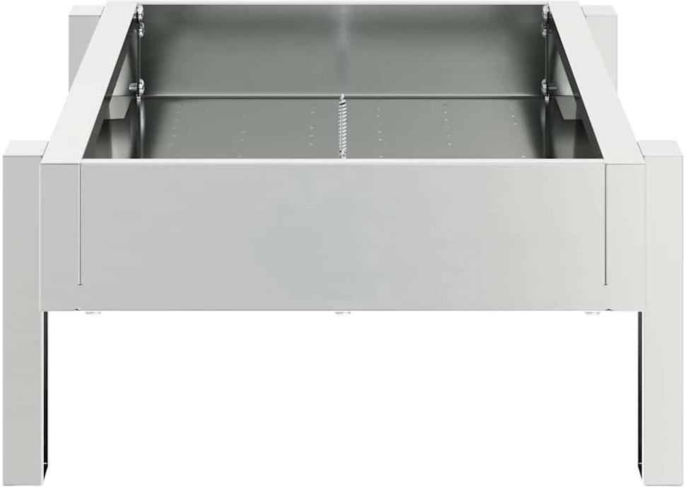 Vištų šėrimo iškas Sidabro 80 x 28 x 13.5 cm Cinkuota plienas