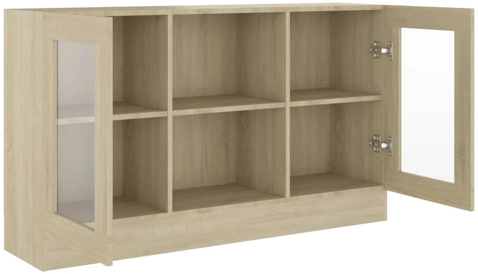 Vitrininė spintelė, ąžuolo, 120x30,5x70cm, apdirbta mediena