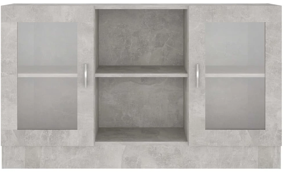 Vitrininė spintelė, pilka, 120x30,5x70cm, apdirbta mediena