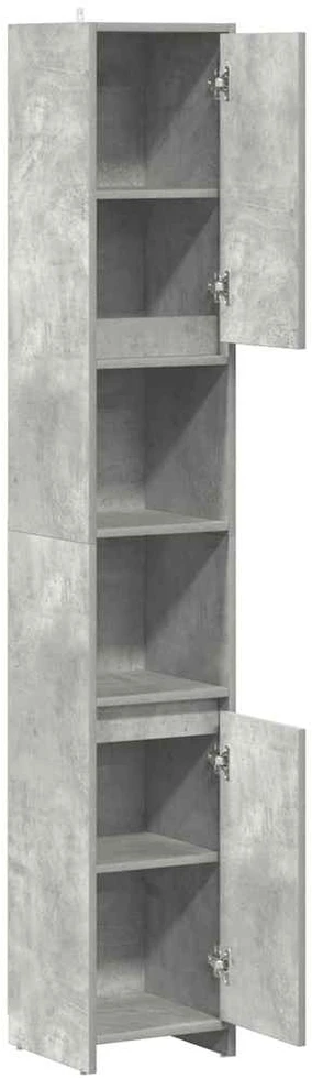 Vonios kambario spintelė, betono pilka, 30x30x183,5cm, MDP
