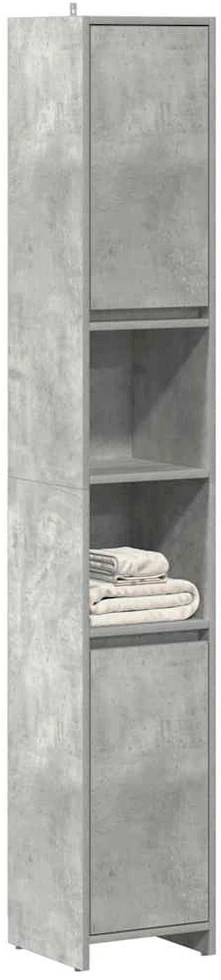 Vonios kambario spintelė, betono pilka, 30x30x183,5cm, MDP