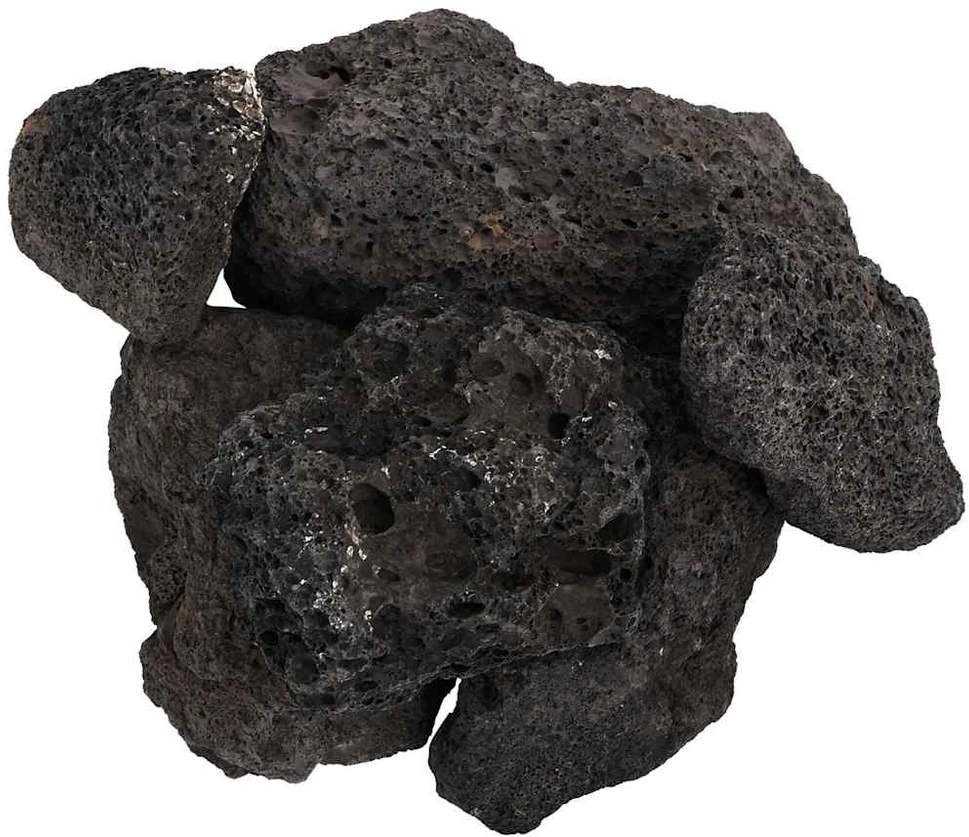 Vulkaninės uolienos, juodos spalvos, 25kg, 10-30cm