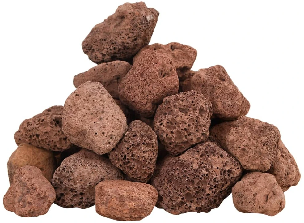 Vulkaninės uolienos, raudonos spalvos, 25kg, 3–5cm