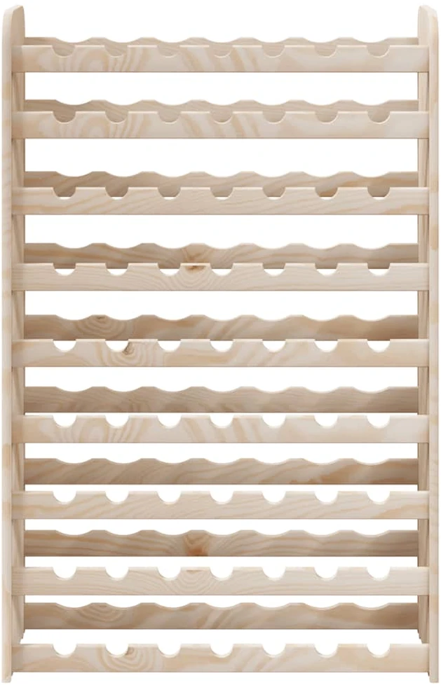 Vyno butelių stovas, 72,5x25x111,5cm, pušies medienos masyvas