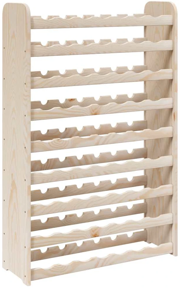 Vyno butelių stovas, 72,5x25x111,5cm, pušies medienos masyvas