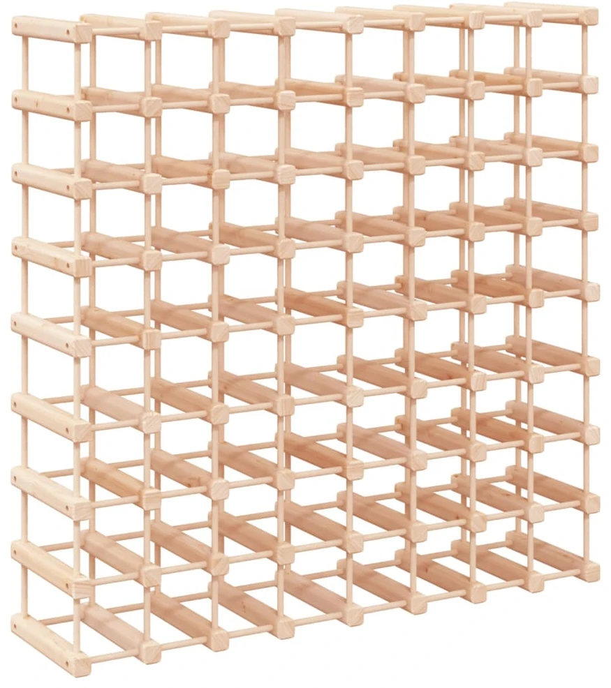 Vyno laikiklis 72 buteliams, 90,5x23x90,5cm, pušies masyvas