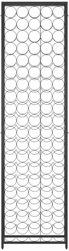 Vyno laikiklis 95 buteliams, juodas, 54x18x200cm, kalta geležis