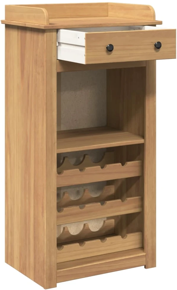 Vyno spintelė Panama, 57x40x111,5cm, pušies medienos masyvas