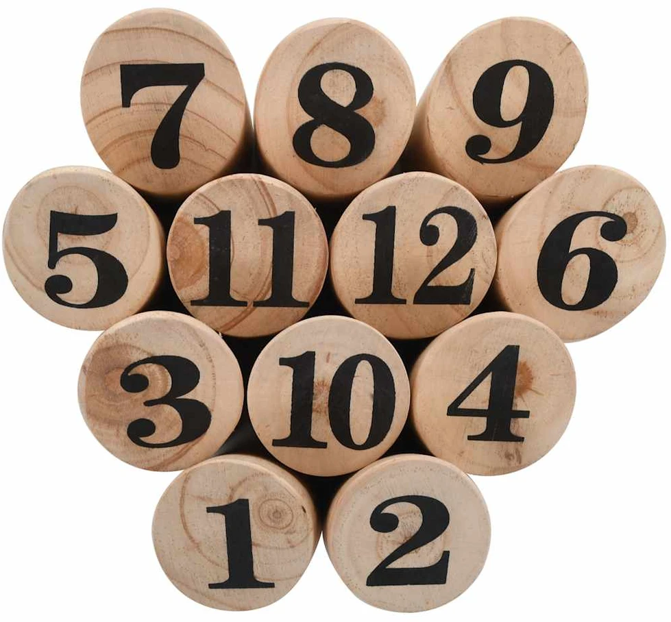 Žaidimas Number Kubb, medinis