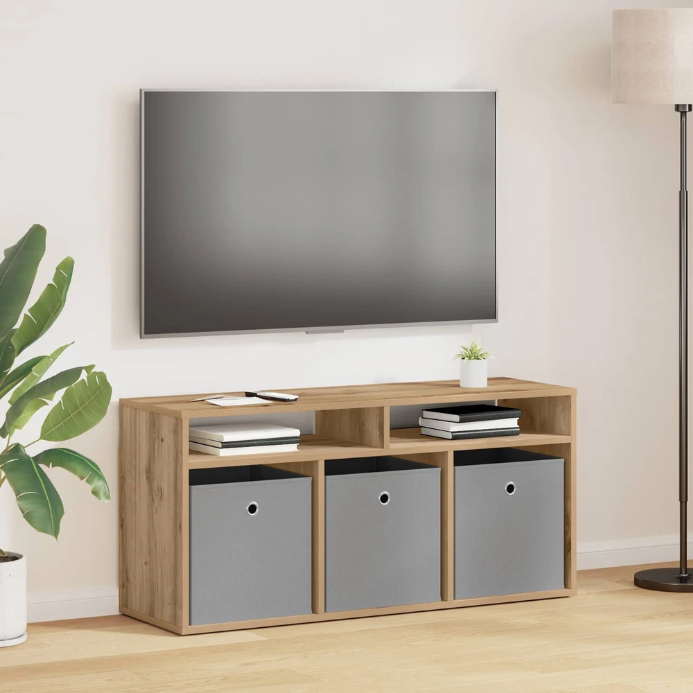 TV staliukas Žemas stalas 102 x 32 x 48,5 cm Amatininkų ąžuolas