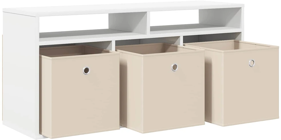 TV staliukas Žemas stalas su stalčių Balta 102 x 32 x 48,5 cm
