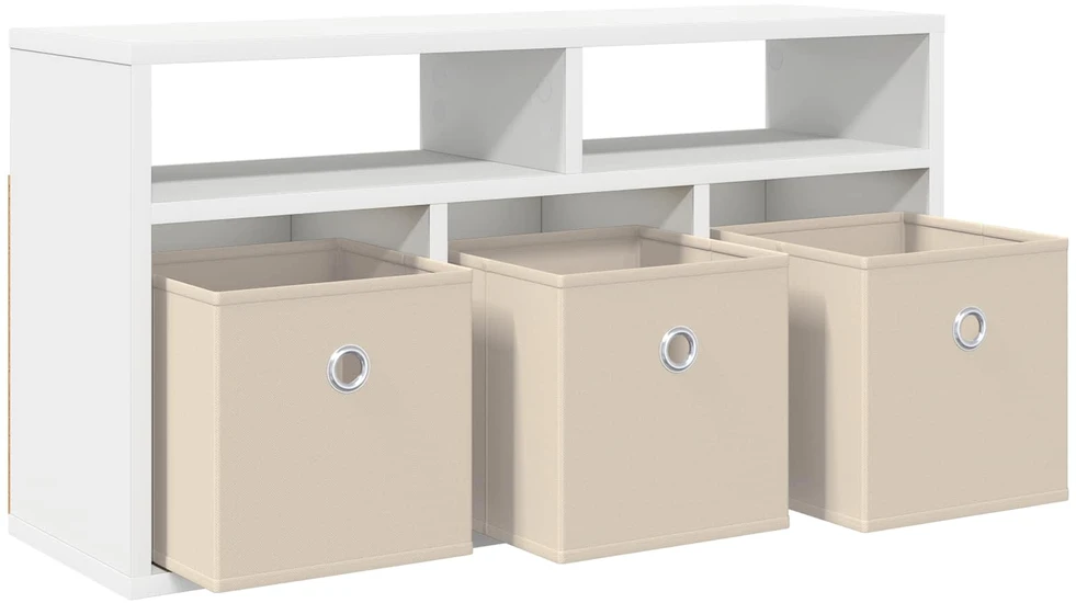TV staliukas Žemas stalas su stalčių Balta 72 x 22,5 x 38 cm