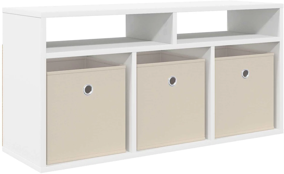 TV staliukas Žemas stalas su stalčių Balta 87 x 27,5 x 43 cm