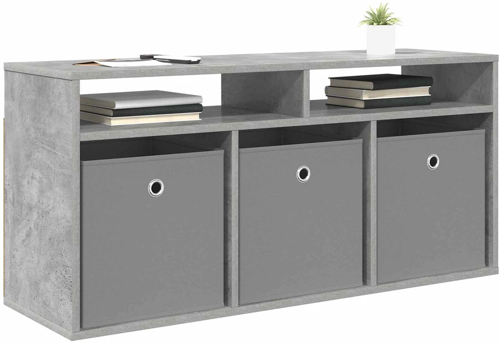 TV staliukas Žemas stalas su stalčių Betono pilka 102 x 32 x 48,5 cm