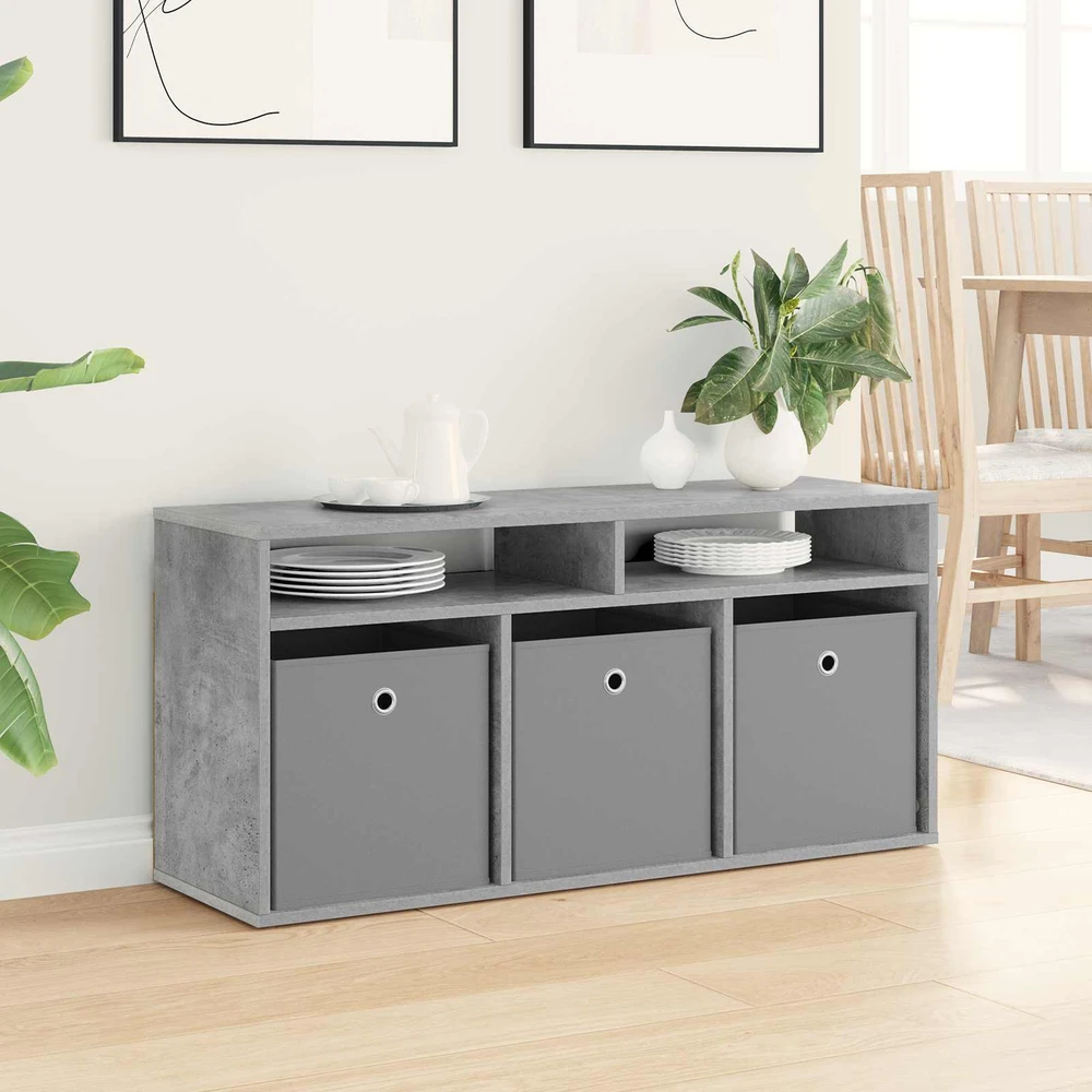 TV staliukas Žemas stalas su stalčių Betono pilka 102 x 32 x 48,5 cm