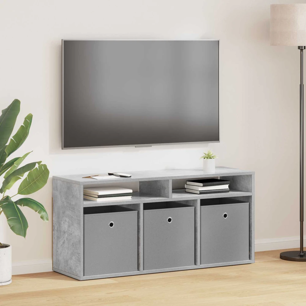 TV staliukas Žemas stalas su stalčių Betono pilka 102 x 32 x 48,5 cm