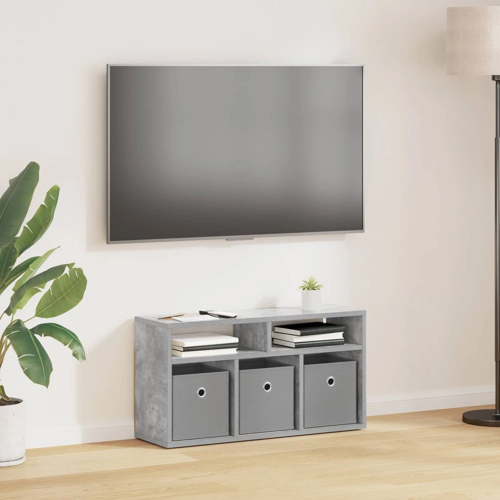 TV staliukas Žemas stalas su stalčių Betono pilka 72 x 22,5 x 38 cm