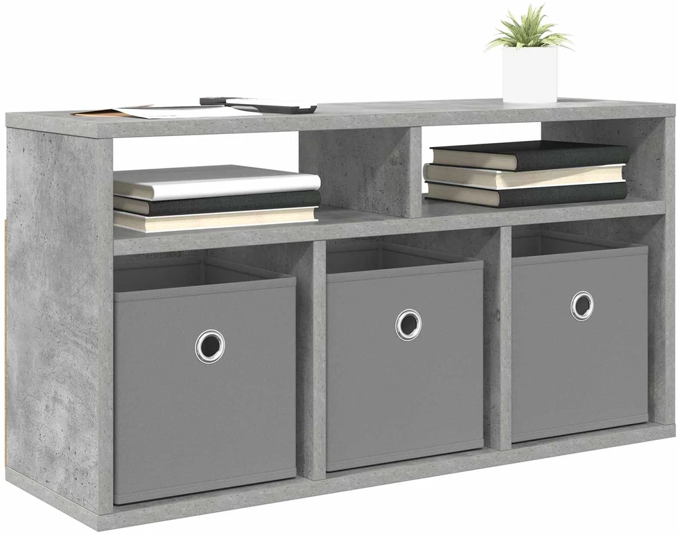 TV staliukas Žemas stalas su stalčių Betono pilka 72 x 22,5 x 38 cm