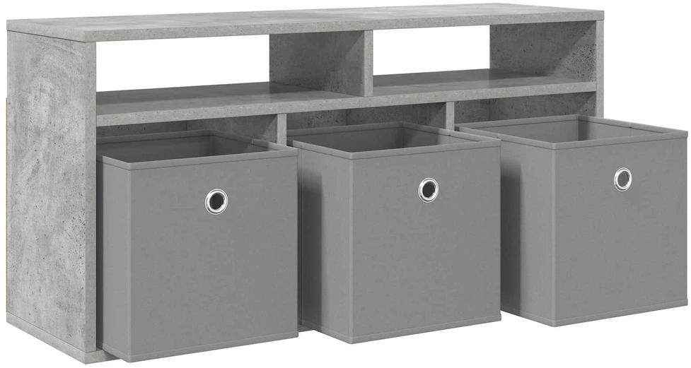 TV staliukas Žemas stalas su stalčių Betono pilka 87 x 27,5 x 43 cm