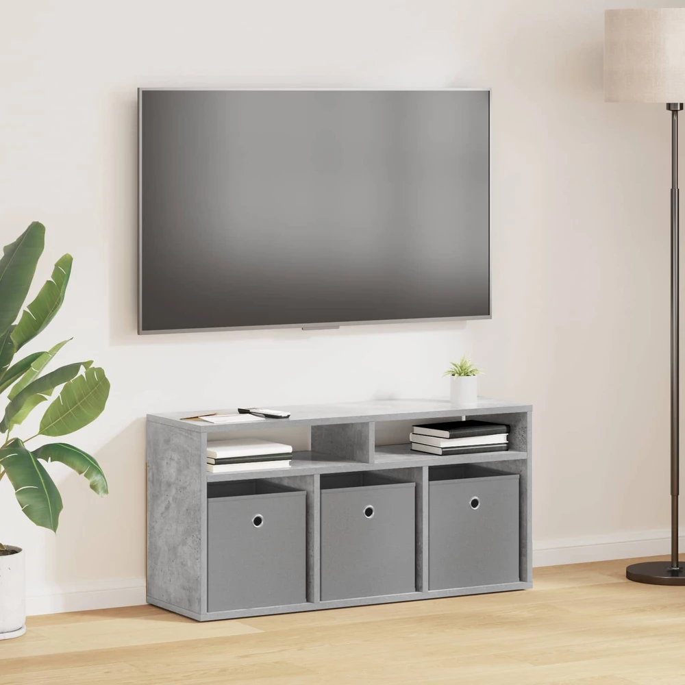 TV staliukas Žemas stalas su stalčių Betono pilka 87 x 27,5 x 43 cm