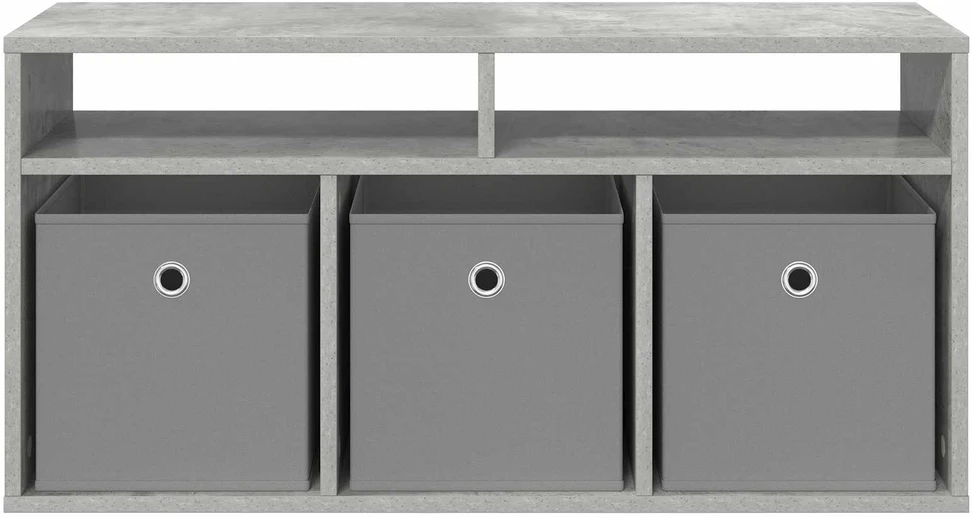 TV staliukas Žemas stalas su stalčių Betono pilka 87 x 27,5 x 43 cm
