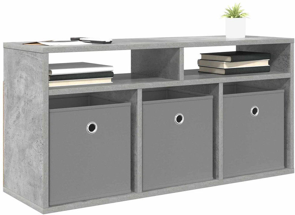 TV staliukas Žemas stalas su stalčių Betono pilka 87 x 27,5 x 43 cm
